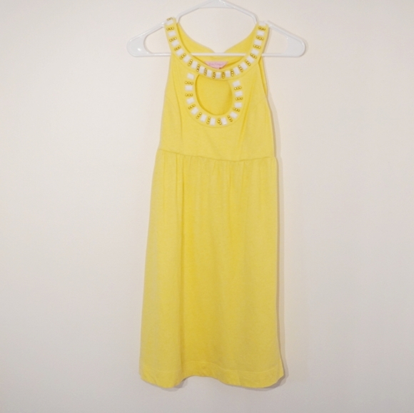 LILLY PULITZER Yellow Grace Beaded Cutout Dress - Picture 3 of 9